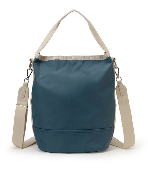 LeSportsac(レスポートサック)の「CONVERTIBLE BUCKET BAG ブルーインディゴ/ベージュ(ショルダーバッグ・レディース・ブルー・FREE)」の4枚目の写真