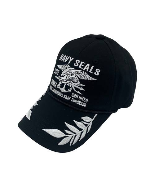 MAISON mou（メゾンムー）の「【AVIREX/アヴィレックス】Navy Seals Apollo Cap　ネイビーシールズアポロキャップ（キャップ・レディース・ブラック/ネイビー/ブラック系・FREE）」の3枚目の写真
