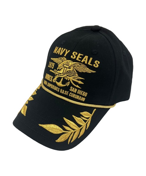 MAISON mou（メゾンムー）の「【AVIREX/アヴィレックス】Navy Seals Apollo Cap　ネイビーシールズアポロキャップ（キャップ・レディース・ブラック/ネイビー/ブラック系・FREE）」の2枚目の写真