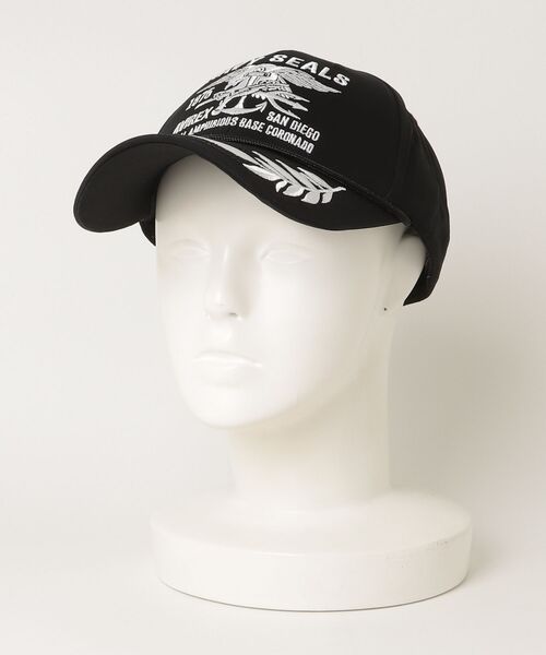 MAISON mou（メゾンムー）の「【AVIREX/アヴィレックス】Navy Seals Apollo Cap　ネイビーシールズアポロキャップ（キャップ・レディース・ブラック/ネイビー/ブラック系・FREE）」の7枚目の写真