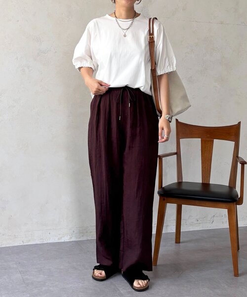 un dix cors(アンディコール)の「袖異素材ドルマンプルオーバー(Tシャツ/カットソー・レディース・グレイッシュベージュ/オフホワイト・FREE)」の20枚目の写真