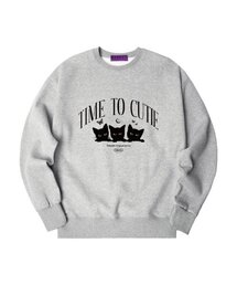 N/H TIME TO CUTIE オーバーサイズ 裏起毛 スウェット_グレー (SOM4-4NH1215)