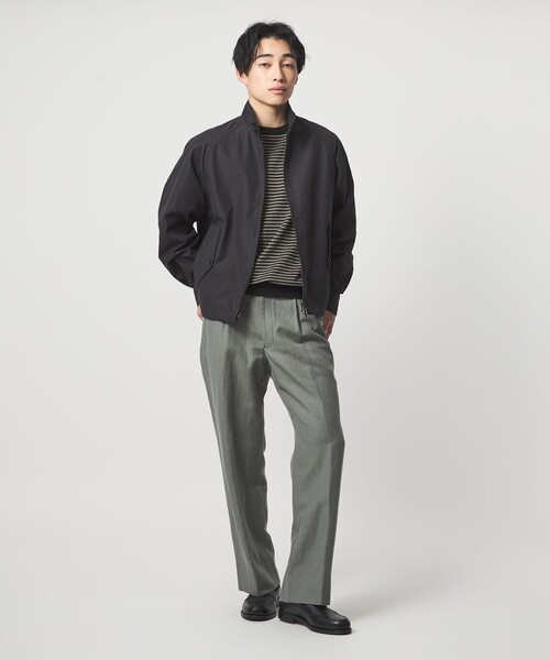 green label relaxing（グリーンレーベルリラクシング）の「リネン ポリエステル ボーダー クルーネック 半袖 ニット -ウォッシャブル-（ニット/セーター・メンズ・ブラック/ホワイト・XL/L/M/S）」の7枚目の写真