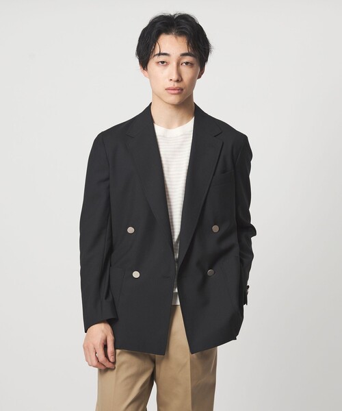 green label relaxing（グリーンレーベルリラクシング）の「リネン ポリエステル ボーダー クルーネック 半袖 ニット -ウォッシャブル-（ニット/セーター・メンズ・ブラック/ホワイト・XL/L/M/S）」の9枚目の写真