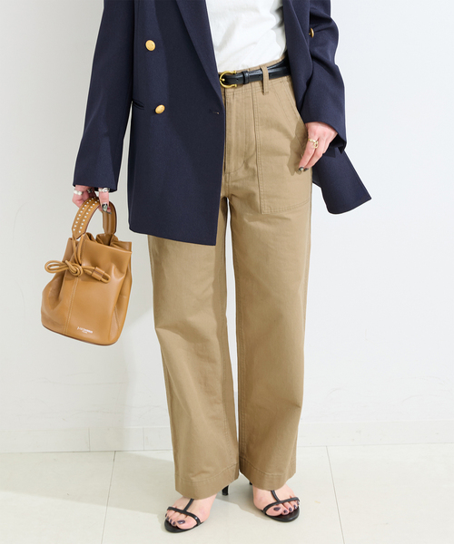 B.C STOCK(ベーセーストック)の「ウォッシャブル / ベイカーパンツ(カーゴパンツ・レディース・ベージュ/カーキ・SMALL/MEDIUM)」の2枚目の写真