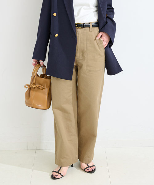 B.C STOCK(ベーセーストック)の「ウォッシャブル / ベイカーパンツ(カーゴパンツ・レディース・ベージュ/カーキ・SMALL/MEDIUM)」の6枚目の写真