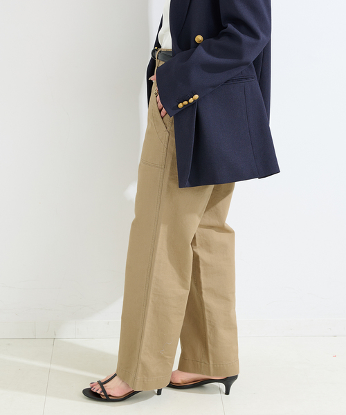 B.C STOCK(ベーセーストック)の「ウォッシャブル / ベイカーパンツ(カーゴパンツ・レディース・ベージュ/カーキ・SMALL/MEDIUM)」の7枚目の写真