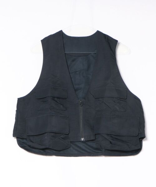 W:Huku（フーク）の「【W:Huku / 撥水 ワッシャーナイロン】フィッシャー ベスト / Washer Nylon Fisher Vest（ベスト・レディース・ブルーグレー/アイボリー/ブラック系その他・FREE）」の10枚目の写真