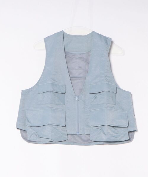 W:Huku（フーク）の「【W:Huku / 撥水 ワッシャーナイロン】フィッシャー ベスト / Washer Nylon Fisher Vest（ベスト・レディース・ブルーグレー/アイボリー/ブラック系その他・FREE）」の9枚目の写真