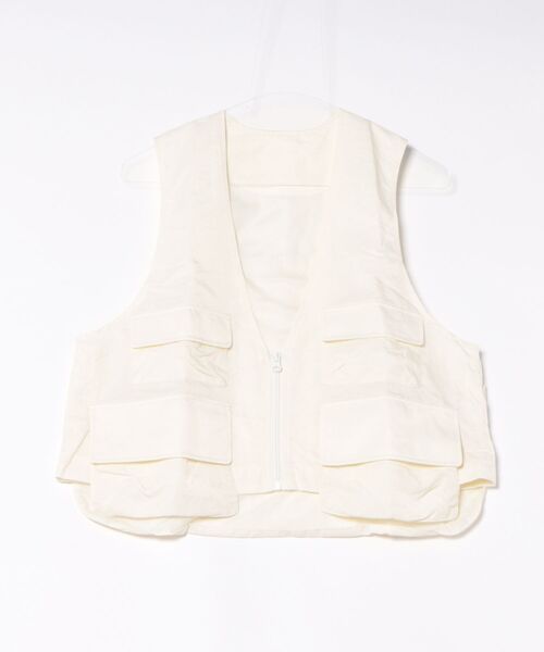 W:Huku（フーク）の「【W:Huku / 撥水 ワッシャーナイロン】フィッシャー ベスト / Washer Nylon Fisher Vest（ベスト・レディース・ブルーグレー/アイボリー/ブラック系その他・FREE）」の8枚目の写真