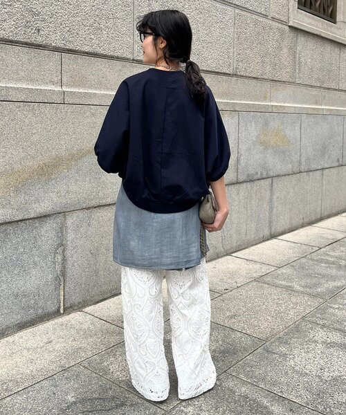 DouDou(ドゥドゥ)の「LOREプリントドルマンプルオーバー(Tシャツ/カットソー・レディース・ライトグレー/レッド/ネイビー・FREE)」の16枚目の写真