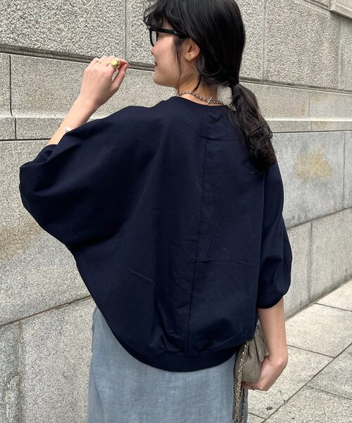 DouDou(ドゥドゥ)の「LOREプリントドルマンプルオーバー(Tシャツ/カットソー・レディース・ライトグレー/レッド/ネイビー・FREE)」の12枚目の写真