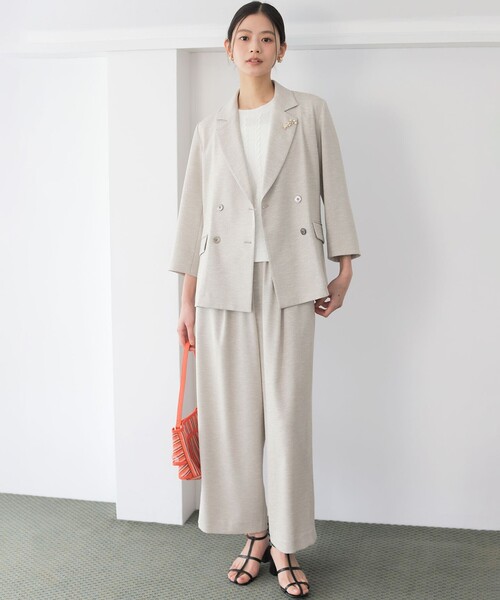 組曲(クミキョク)の「ライトリネンライクイージーワイド パンツ(その他パンツ・レディース・ネイビー系/ベージュ系・1/2/3)」の14枚目の写真