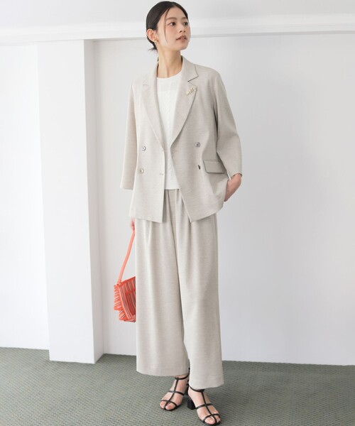 組曲(クミキョク)の「ライトリネンライクイージーワイド パンツ(その他パンツ・レディース・ネイビー系/ベージュ系・1/2/3)」の15枚目の写真