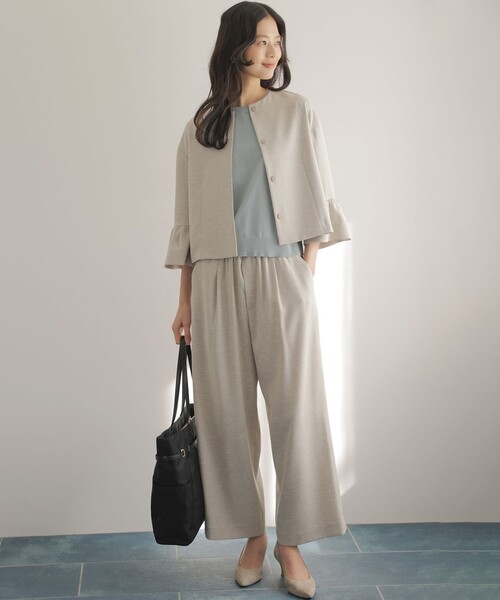 組曲(クミキョク)の「ライトリネンライクイージーワイド パンツ(その他パンツ・レディース・ネイビー系/ベージュ系・1/2/3)」の19枚目の写真