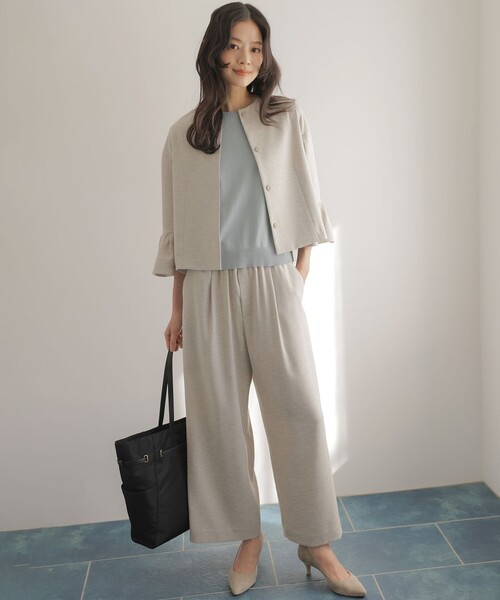 組曲(クミキョク)の「ライトリネンライクイージーワイド パンツ(その他パンツ・レディース・ネイビー系/ベージュ系・1/2/3)」の20枚目の写真