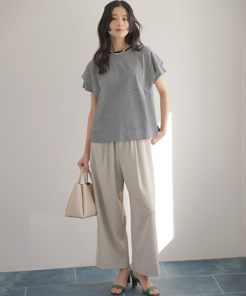 組曲(クミキョク)の「ライトリネンライクイージーワイド パンツ(その他パンツ・レディース・ネイビー系/ベージュ系・1/2/3)」の22枚目の写真