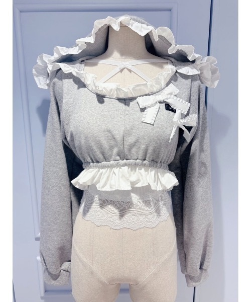 lilLilly(リルリリー)の「レースカップ付きキャミソール(キャミソール・レディース・ホワイト/ブラック・FREE)」の8枚目の写真