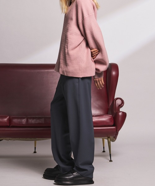 MAISON SPECIAL(メゾンスペシャル)の「《UNISEX》Tricker Twill One-tuck Tapered Slacks/トリッカーツイルワンタックテーパードスラックス【MAISON SPECIAL/メゾンスペシャル】■セットアップ対応■(スラックス・メンズ・グレイッシュベージュ/ブラック/チャコールグレー/ブラウン・2/1/0)」の19枚目の写真