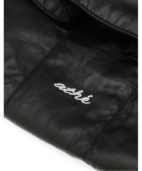 athe（アテ）の「[FRILL] ブラックデュプスキンフリルチェーンバックパック兼ショルダーバッグ M AABA6F716BK（ショルダーバッグ・レディース・ブラック・FREE）」の7枚目の写真