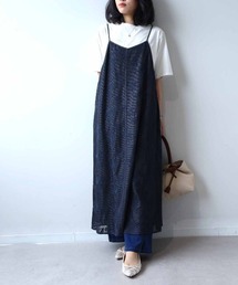 【M~5L】レーシーキャミワンピース