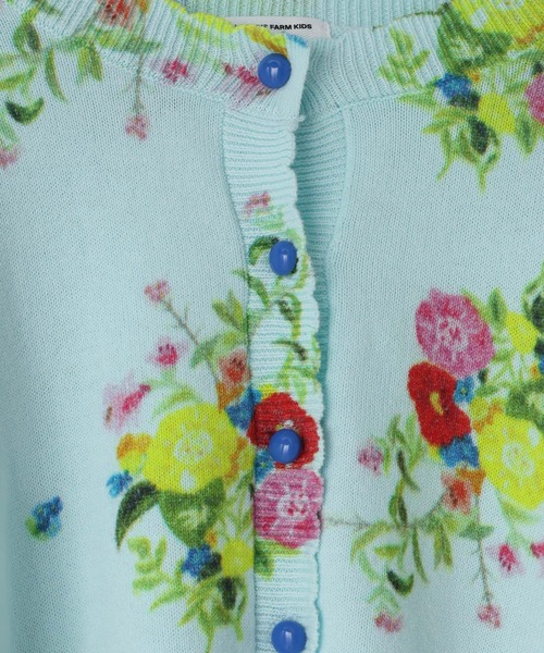 LOWRYS FARM（ローリーズファーム）の「フラワーニットカーディガン　643147（カーディガン/ボレロ・キッズ・アイボリー/ライトブルー・150cm/110cm/130cm）」の15枚目の写真