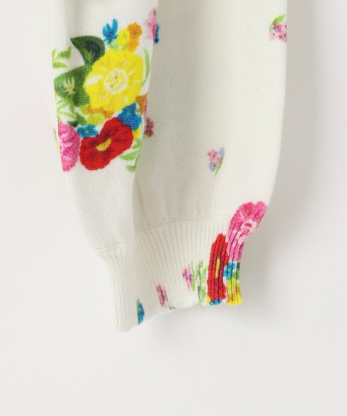 LOWRYS FARM（ローリーズファーム）の「フラワーニットカーディガン　643147（カーディガン/ボレロ・キッズ・アイボリー/ライトブルー・150cm/110cm/130cm）」の9枚目の写真