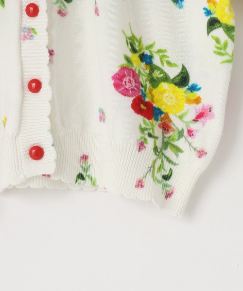 LOWRYS FARM（ローリーズファーム）の「フラワーニットカーディガン　643147（カーディガン/ボレロ・キッズ・アイボリー/ライトブルー・150cm/110cm/130cm）」の10枚目の写真