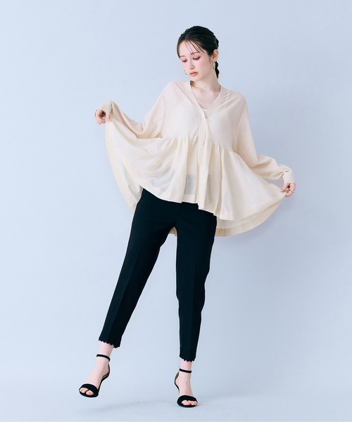 Audie a Muses(オーディアミューズ)の「サブリナパンツ(その他パンツ・レディース・ブラック/オフホワイト・36/38/40/42)」の2枚目の写真