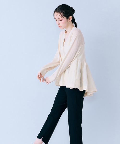 Audie a Muses(オーディアミューズ)の「サブリナパンツ(その他パンツ・レディース・ブラック/オフホワイト・36/38/40/42)」の17枚目の写真