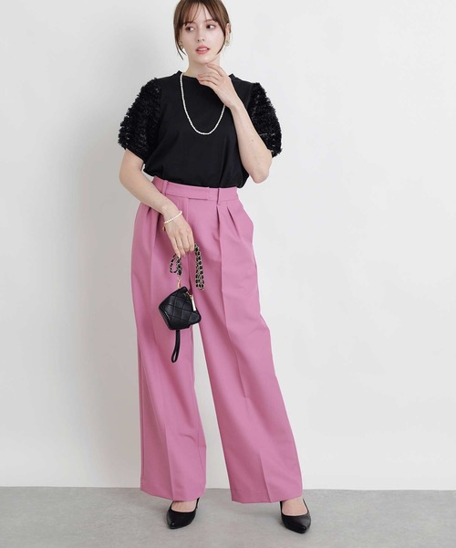 PICCIN（ピッチン）の「ティアードチュールスリーブプルオーバー（Tシャツ/カットソー・レディース・ブラック/オフホワイト・M）」の17枚目の写真