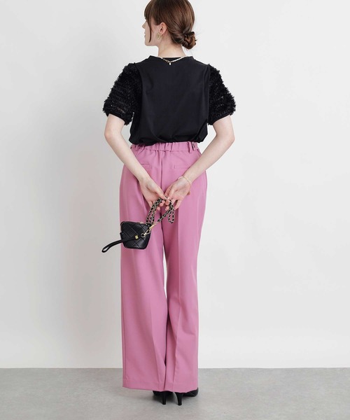 PICCIN（ピッチン）の「ティアードチュールスリーブプルオーバー（Tシャツ/カットソー・レディース・ブラック/オフホワイト・M）」の19枚目の写真