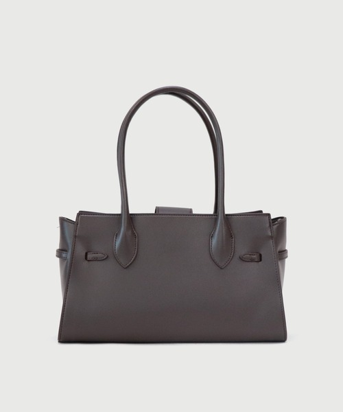 LA MARGE(ラマージ)の「【LA MARGE】レザー2WAY フロントベルトデザイン ショルダーバッグ / レディース ハンドバッグ ひねり金具 通勤 セレモニー フォーマル(ショルダーバッグ・レディース・ブラック/ダークブラウン・FREE)」の10枚目の写真