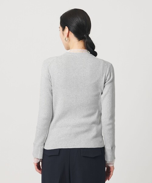 WEB限定 Wardrobe DAILY MINIMAL】レースコンビ リブニットプル
