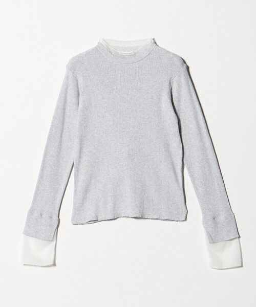 BEAUTY&YOUTH UNITED ARROWS(ビューティーアンドユースユナイテッドアローズ)の「【WEB限定 Wardrobe DAILY MINIMAL】レースコンビ リブニットプルオーバー ウォッシャブル(ニット/セーター・レディース・オフホワイト/ブラック/ライトグレー・FREE)」の18枚目の写真