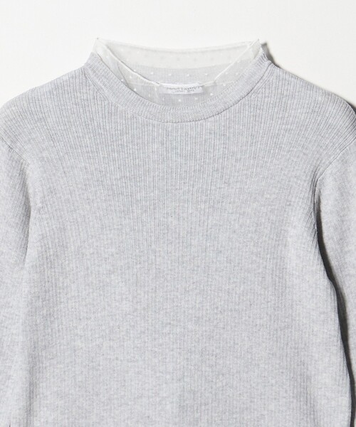 BEAUTY&YOUTH UNITED ARROWS(ビューティーアンドユースユナイテッドアローズ)の「【WEB限定 Wardrobe DAILY MINIMAL】レースコンビ リブニットプルオーバー ウォッシャブル(ニット/セーター・レディース・オフホワイト/ブラック/ライトグレー・FREE)」の20枚目の写真