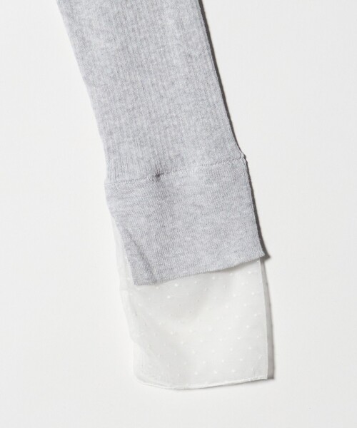 BEAUTY&YOUTH UNITED ARROWS(ビューティーアンドユースユナイテッドアローズ)の「【WEB限定 Wardrobe DAILY MINIMAL】レースコンビ リブニットプルオーバー ウォッシャブル(ニット/セーター・レディース・オフホワイト/ブラック/ライトグレー・FREE)」の21枚目の写真