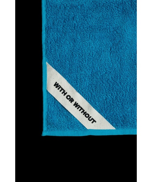 WITH OR WITHOUT（ウィズオアウィズアウト）の「フェイスタオル／縦ストライプ柄×無地カラー（タオル・メンズ・ブルー/グレー/ホワイト×ブラック・FREE）」の17枚目の写真