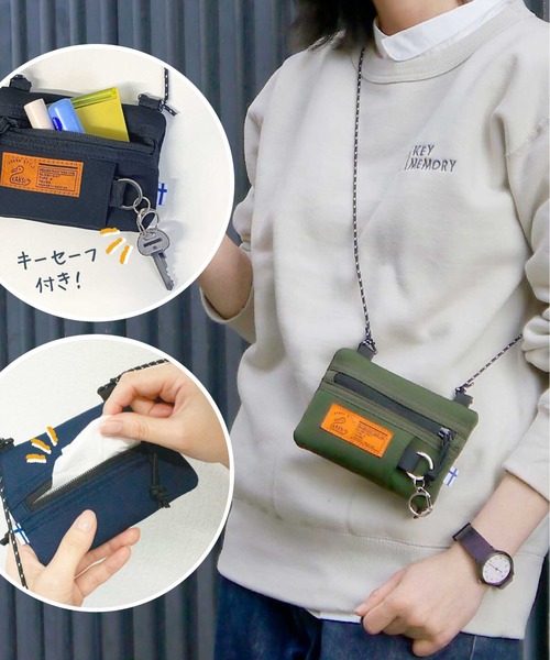 BACKYARD FAMILY(バックヤードファミリー)の「KAKSI カクシ ショルダーティッシュポーチ(ショルダーバッグ・レディース・グレー/ネイビー/ブラック・FREE)」の16枚目の写真