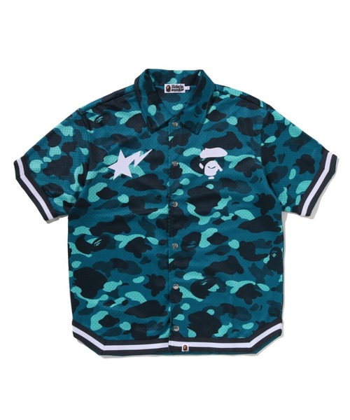 A BATHING APE(アベイシングエイプ)の「COLOR CAMO WARM UP SS SHIRT(シャツ/ブラウス・メンズ・レッド/グリーン/パープル・MEDIUM/X-LARGE/LARGE/SMALL/XX-LARGE)」の1枚目の写真