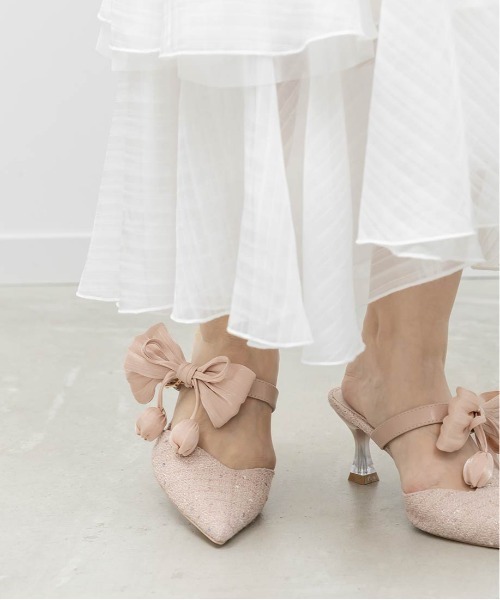 RANDA(ランダ)の「【Tulip Collection】2WAY チューリップリボンミュールパンプス(パンプス・レディース・アイボリー/ピンク/イエロー・S/M/L/LL)」の5枚目の写真