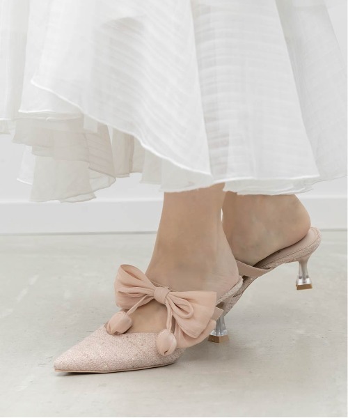 RANDA(ランダ)の「【Tulip Collection】2WAY チューリップリボンミュールパンプス(パンプス・レディース・アイボリー/ピンク/イエロー・S/M/L/LL)」の7枚目の写真