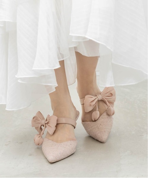 RANDA(ランダ)の「【Tulip Collection】2WAY チューリップリボンミュールパンプス(パンプス・レディース・アイボリー/ピンク/イエロー・S/M/L/LL)」の8枚目の写真