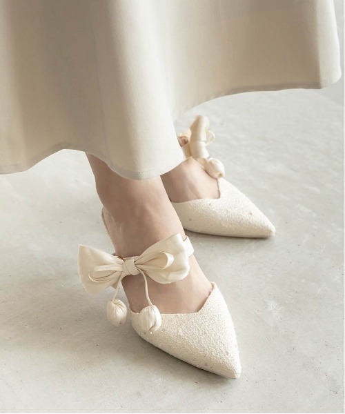 RANDA(ランダ)の「【Tulip Collection】2WAY チューリップリボンミュールパンプス(パンプス・レディース・アイボリー/ピンク/イエロー・S/M/L/LL)」の10枚目の写真