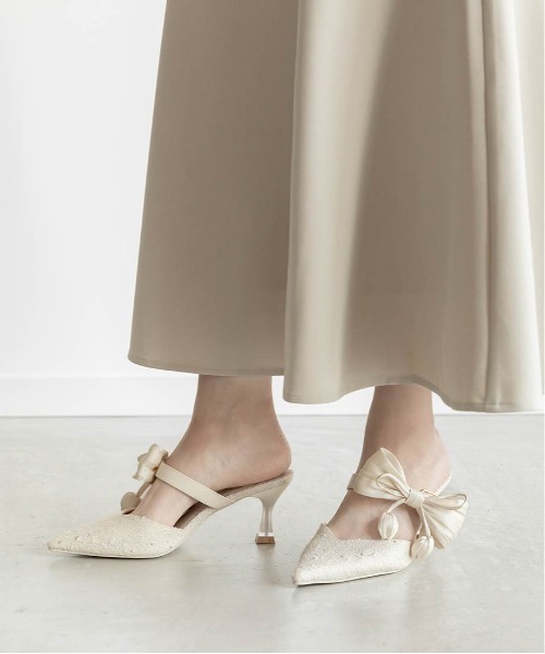 RANDA(ランダ)の「【Tulip Collection】2WAY チューリップリボンミュールパンプス(パンプス・レディース・アイボリー/ピンク/イエロー・S/M/L/LL)」の11枚目の写真