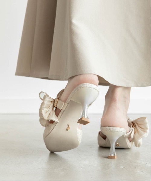 RANDA(ランダ)の「【Tulip Collection】2WAY チューリップリボンミュールパンプス(パンプス・レディース・アイボリー/ピンク/イエロー・S/M/L/LL)」の12枚目の写真