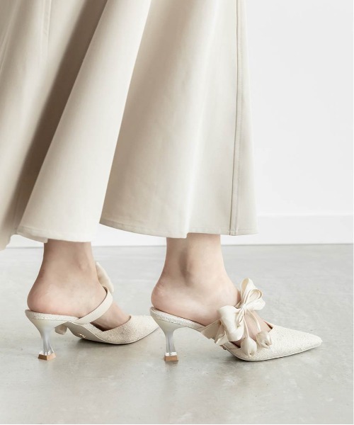 RANDA(ランダ)の「【Tulip Collection】2WAY チューリップリボンミュールパンプス(パンプス・レディース・アイボリー/ピンク/イエロー・S/M/L/LL)」の13枚目の写真