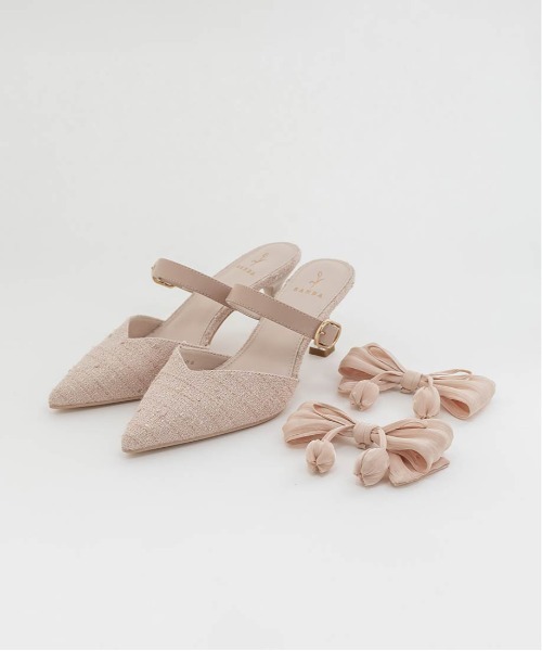RANDA(ランダ)の「【Tulip Collection】2WAY チューリップリボンミュールパンプス(パンプス・レディース・アイボリー/ピンク/イエロー・S/M/L/LL)」の21枚目の写真