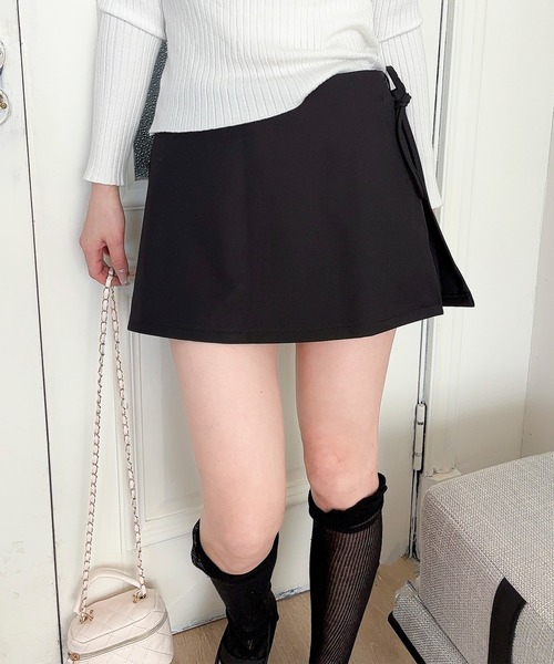 Jasmine Grandiflorum(ジャスミングランディフローラム)の「【Jasmine】サイドリボンタイトミニスカート(スカート・レディース・ダークグレー/ブラック・S/M)」の12枚目の写真