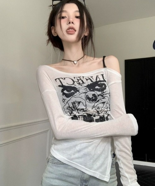 Ritzy(リッツィー)の「片肩オフショルダートップス(Tシャツ/カットソー・レディース・ブラック・M)」の7枚目の写真